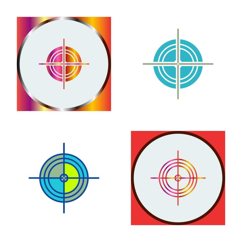 Unique Target Vector Icon