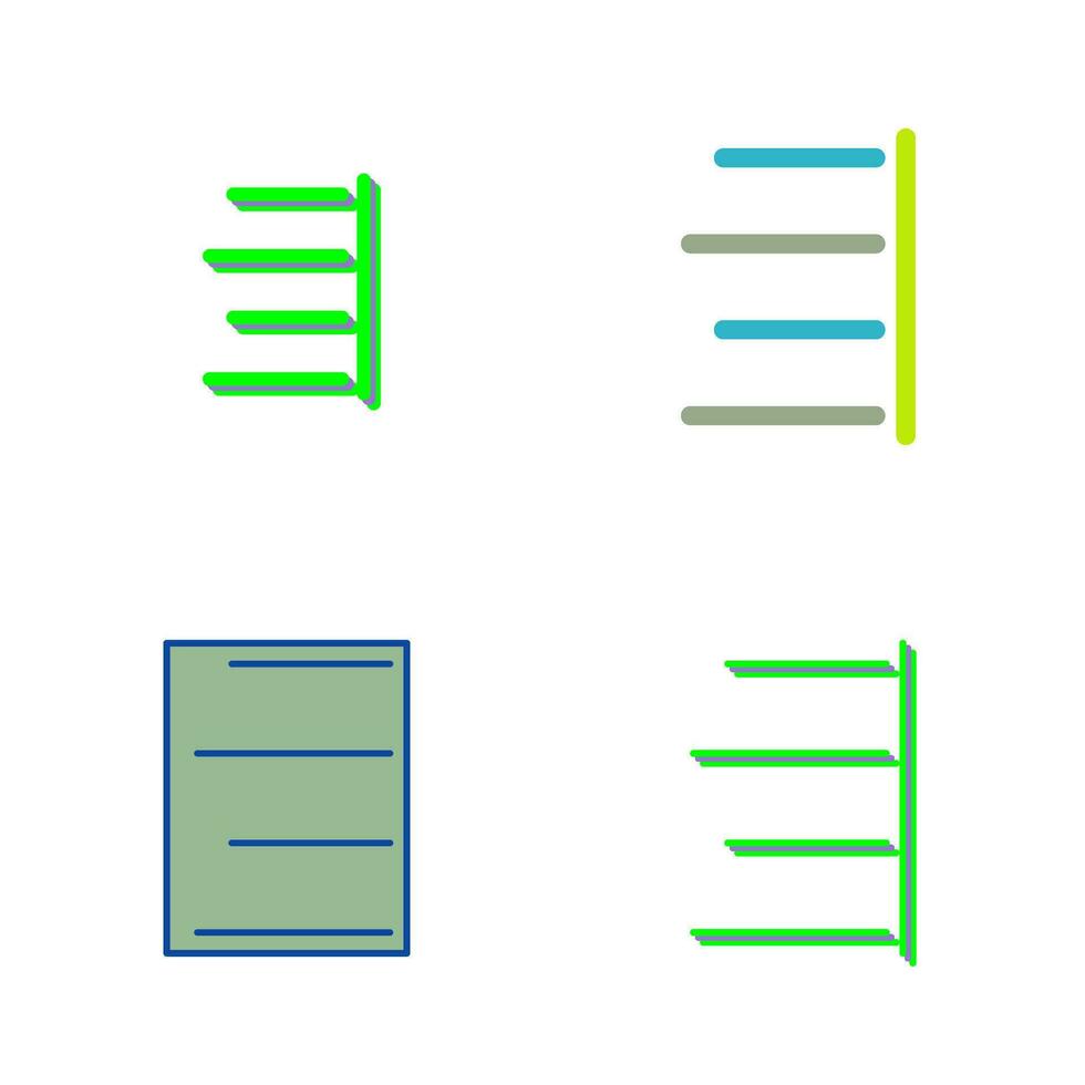 Unique Right Align Vector Icon
