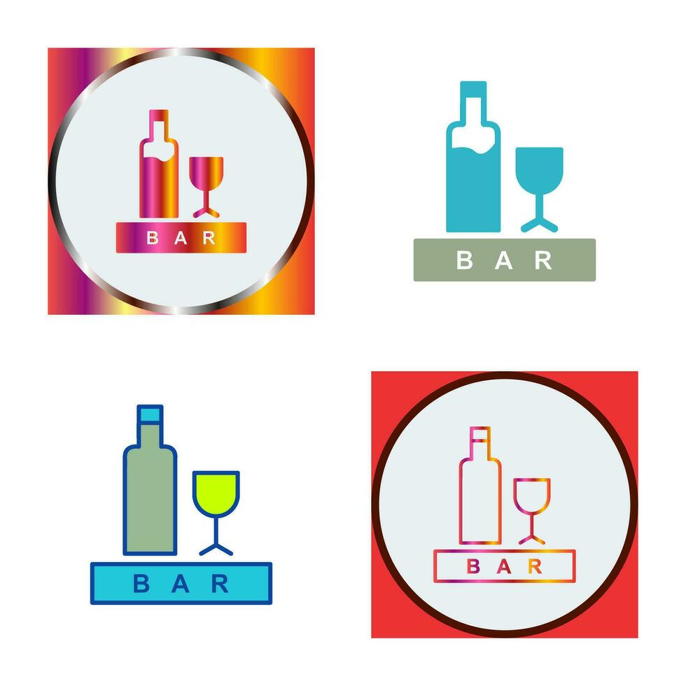 Unique Bar Sign Vector Icon