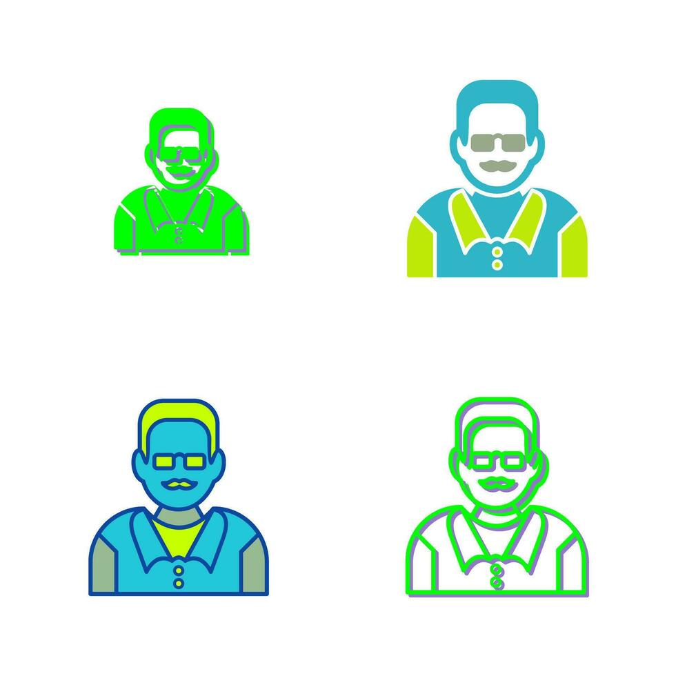 Unique Male Professor Vector Icon