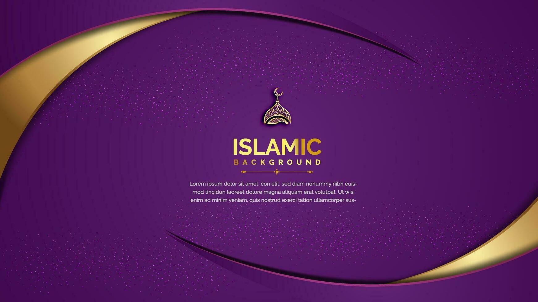 elegant Islamic banner with background vector