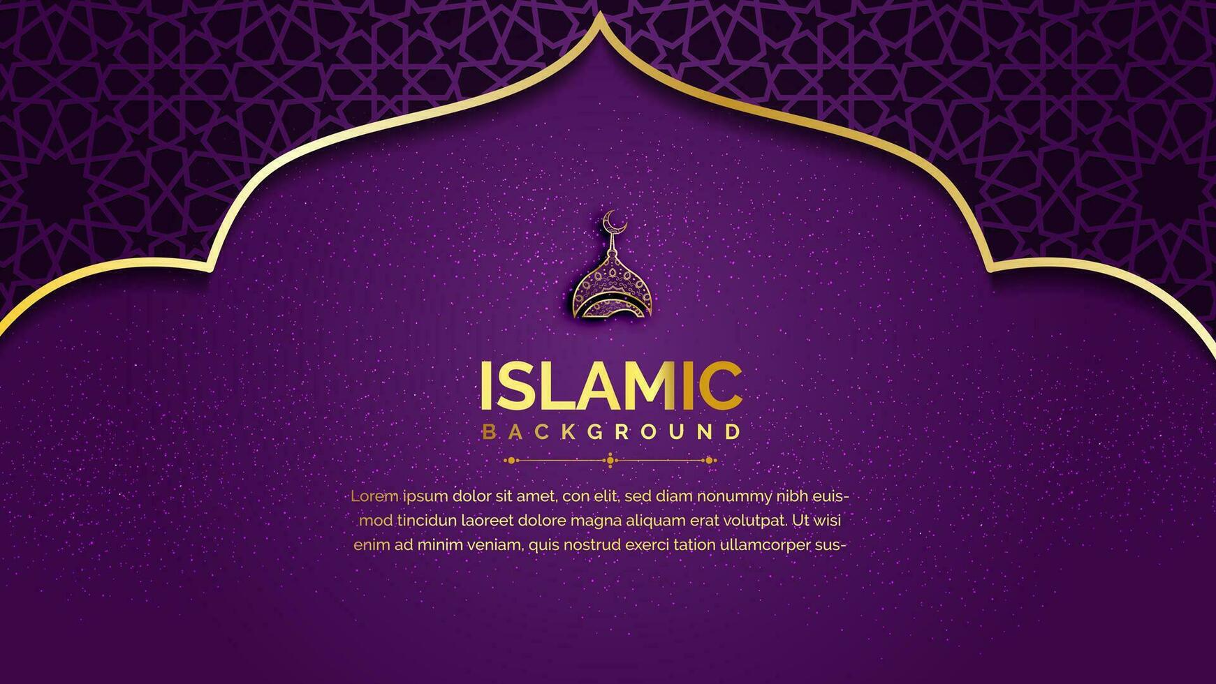 elegant Islamic banner and background vector