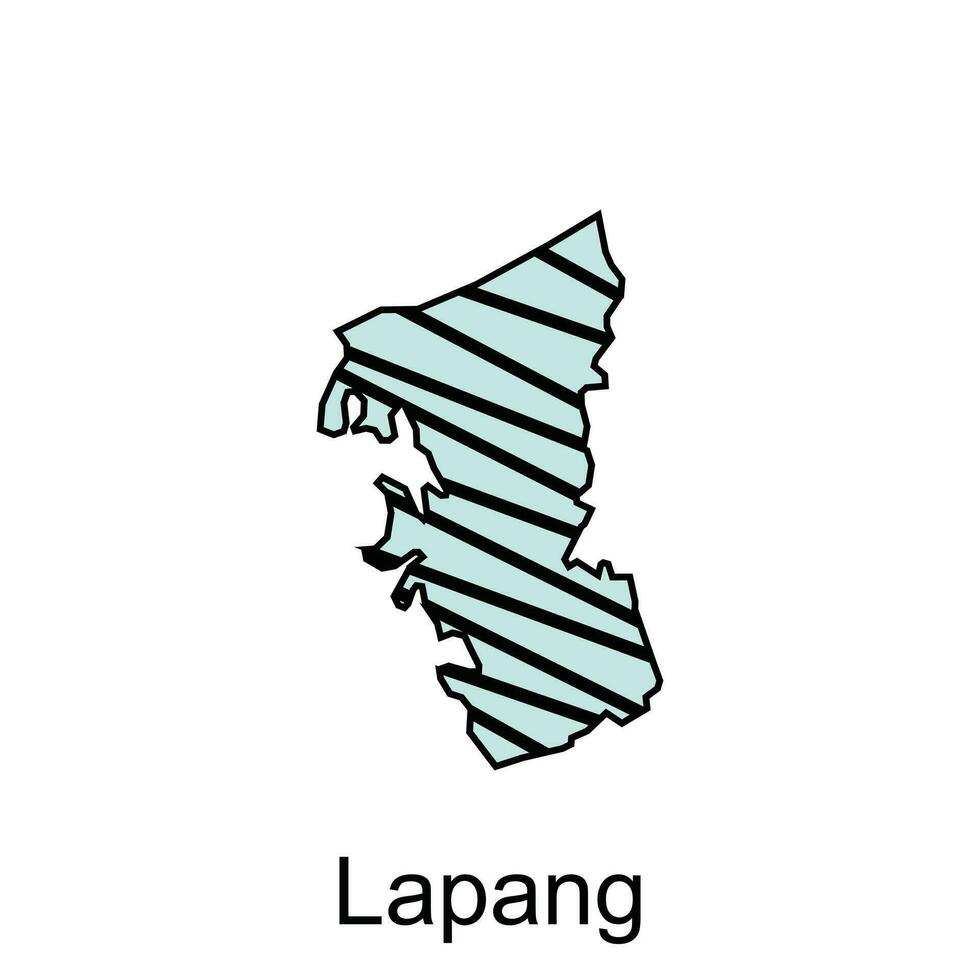 Map of Lapang City illustration design template, suitable for your company vector