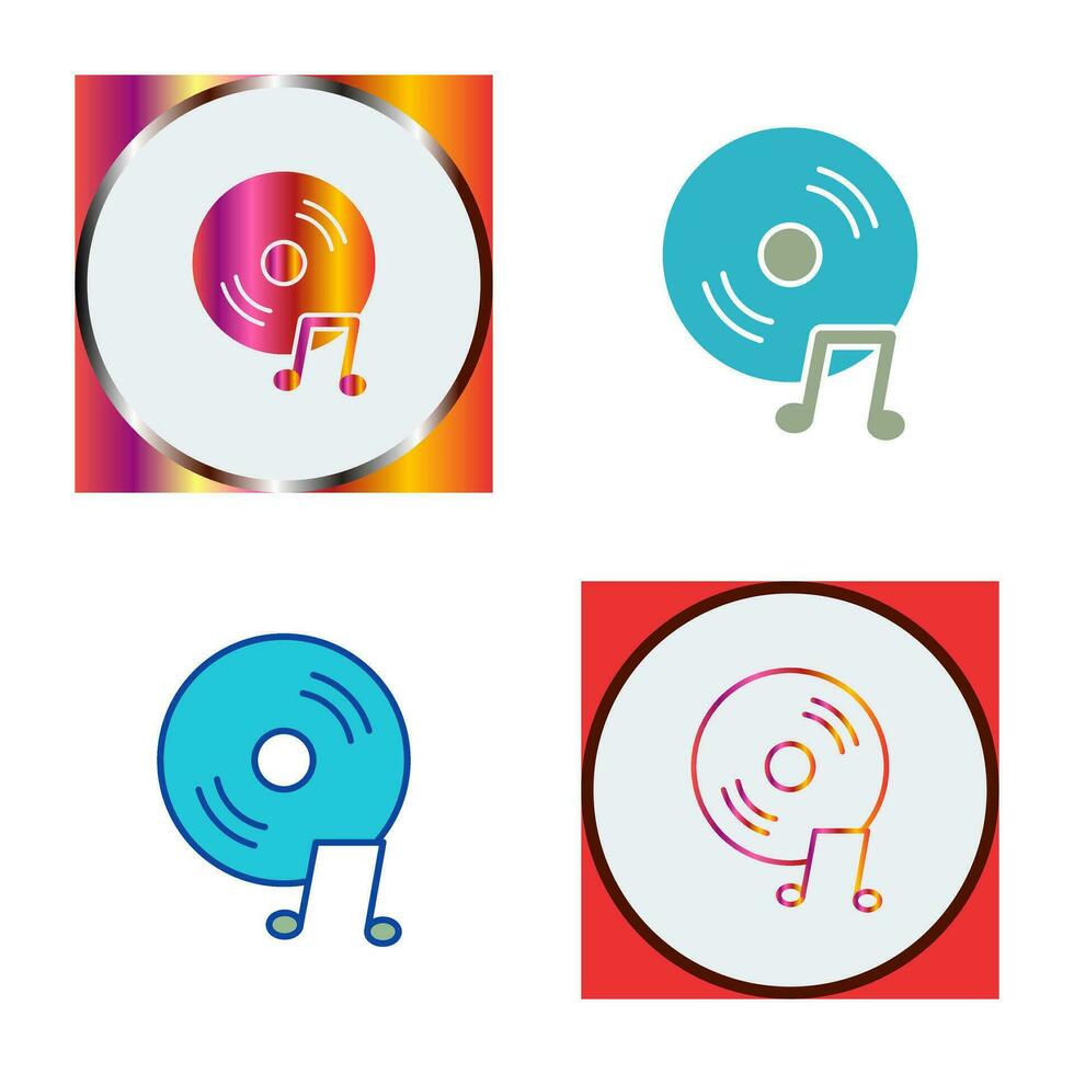 Unique Music CD Vector Icon