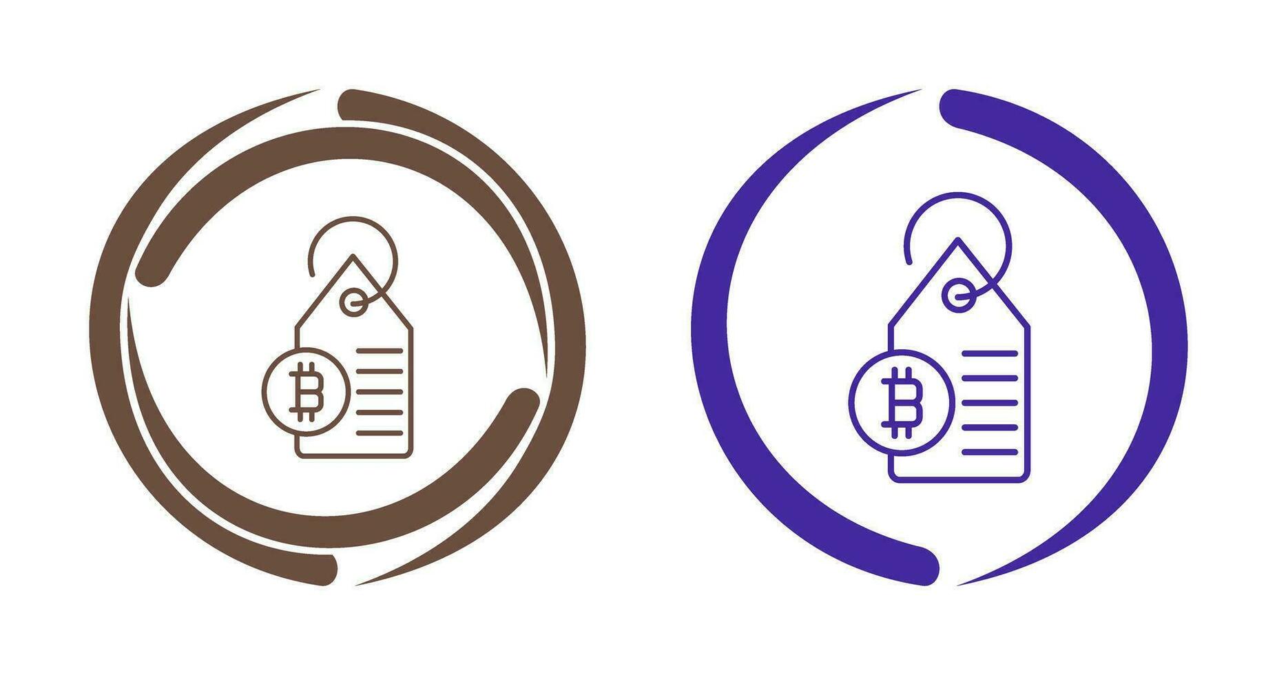 Bitcoin Label Tag Vector Icon