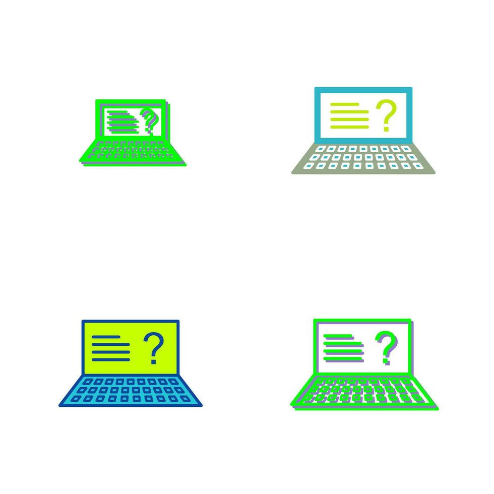 Unique Online Exam Vector Icon