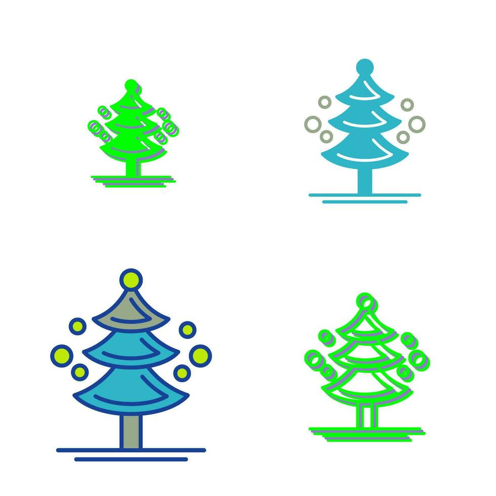 icono de vector de árbol de pino