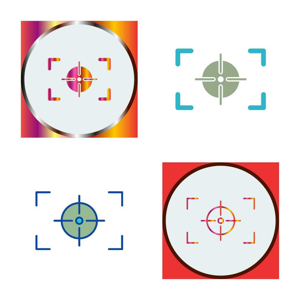 Unique Focus Horizontal Vector Icon