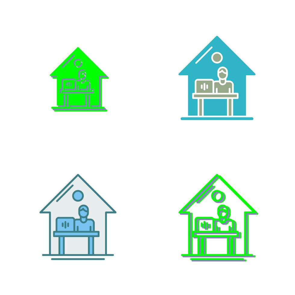 Work At Home Vector Icon