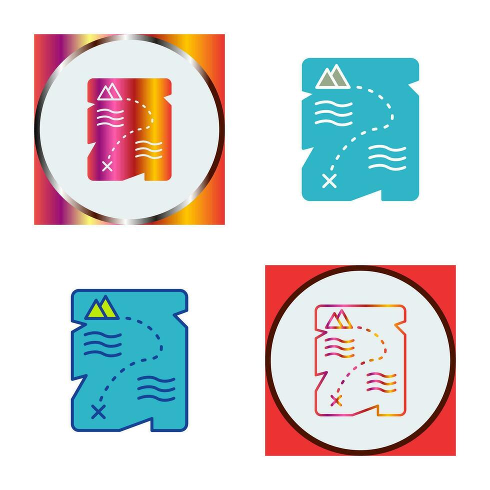 Treasure Map Vector Icon
