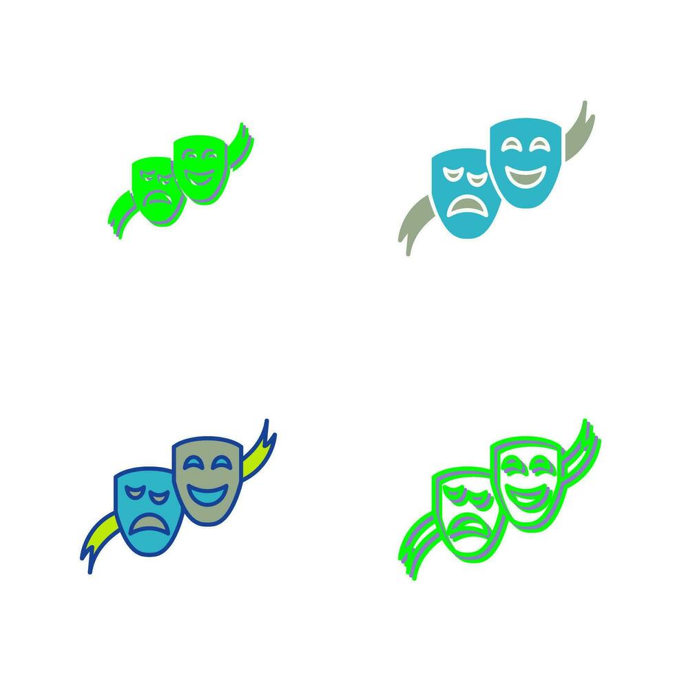 icono de vector de máscaras de teatro