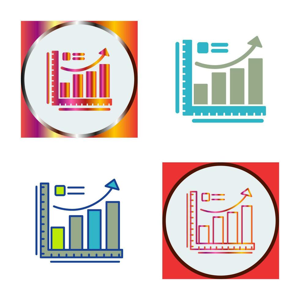 icono de vector de tabla de crecimiento