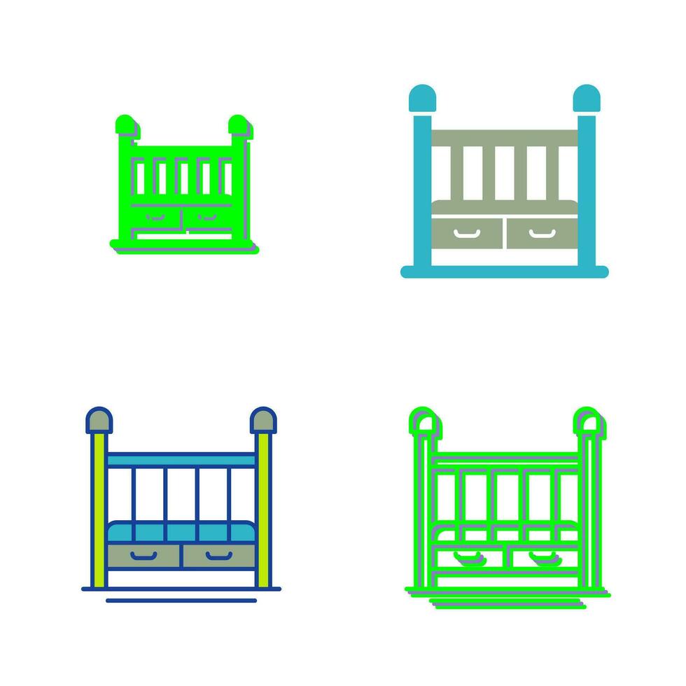 Baby Crib Vector Icon