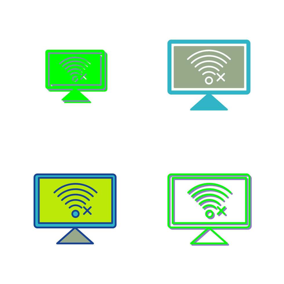 Disconnected Network Vector Icon