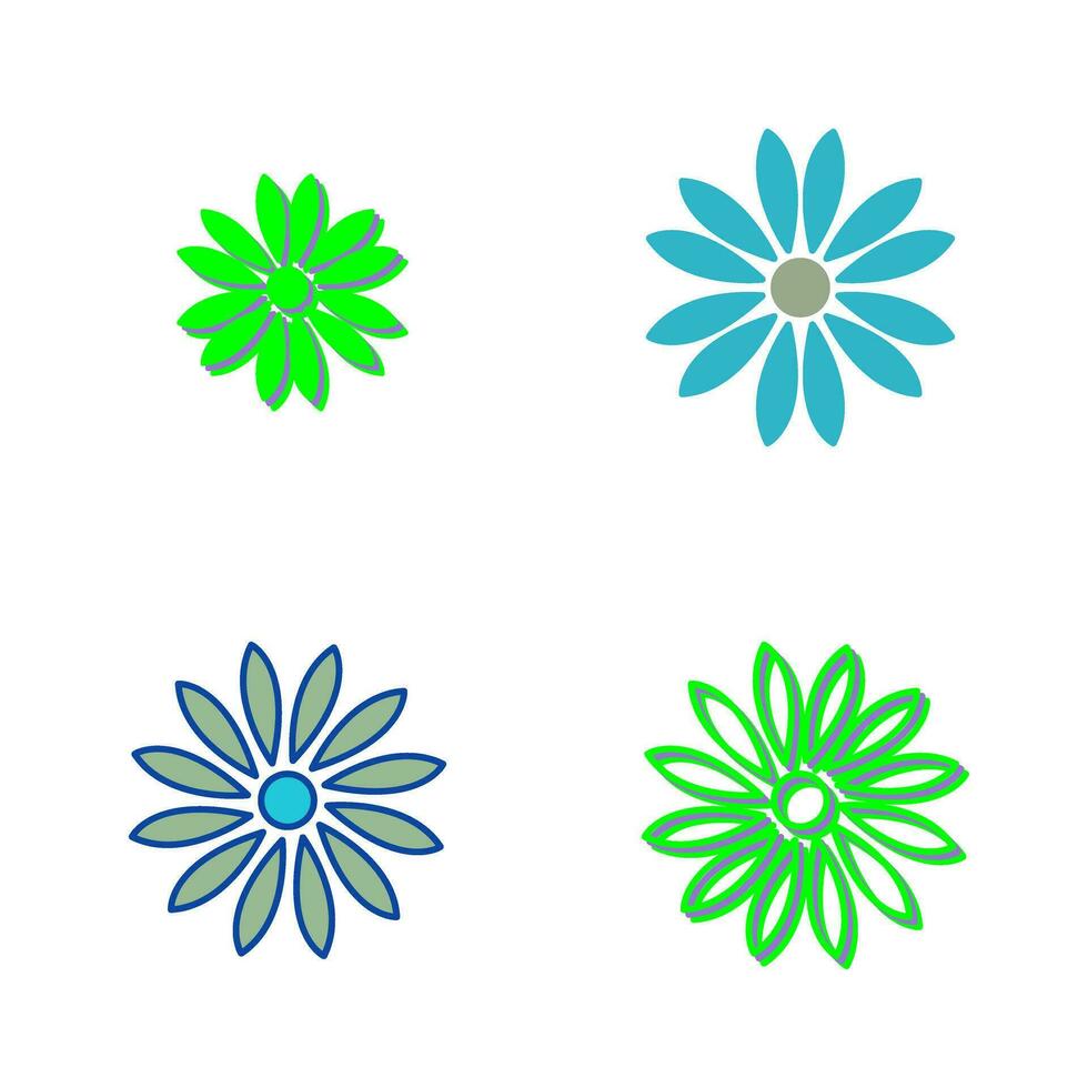 Unique Flower Vector Icon