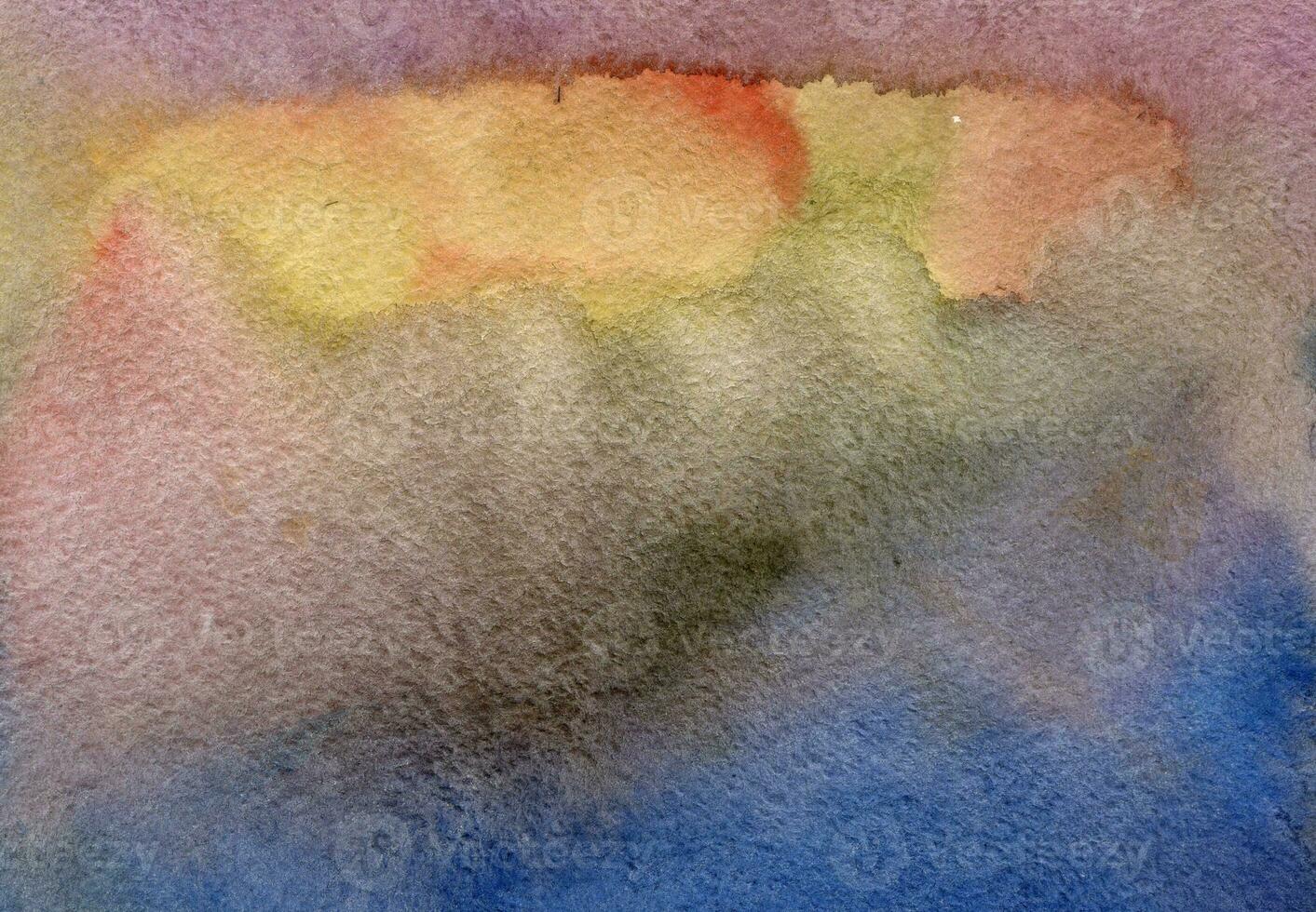 orange blue brown hand-drawn watercolor background photo