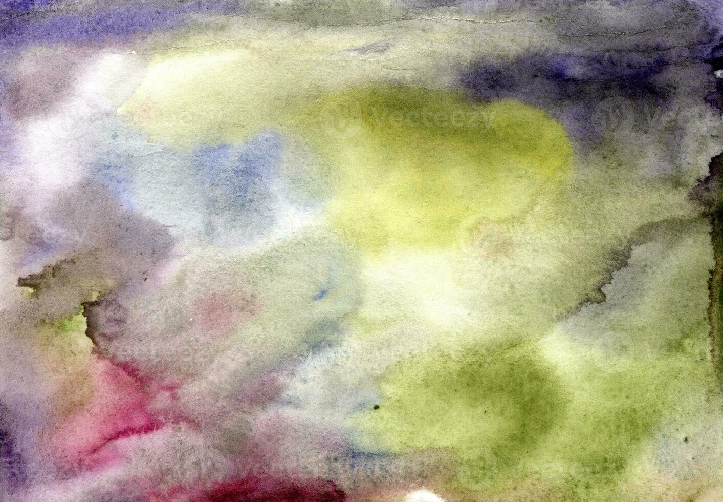 Green pink hand-drawn watercolor background photo