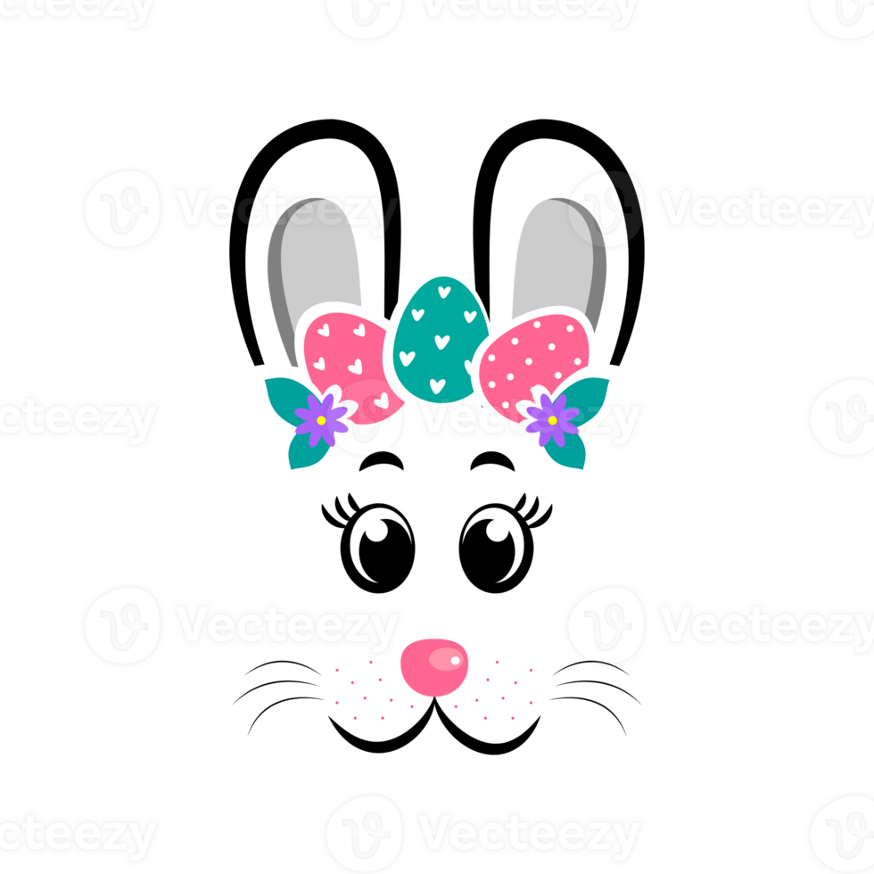 cartoon bunny masks with ears png