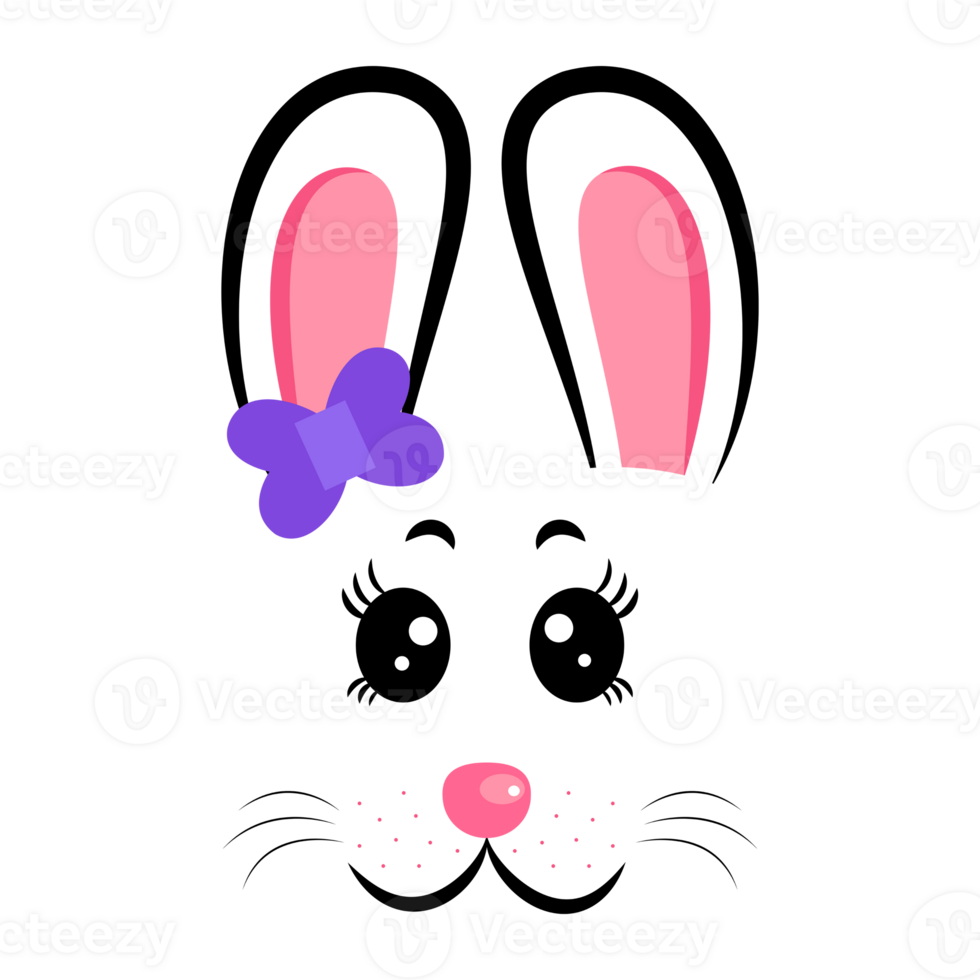 cartoon bunny masks with ears png