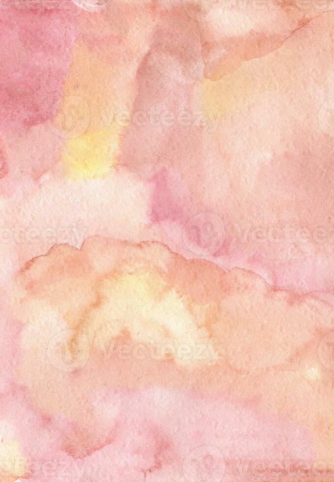 Soft Pink hand-drawn watercolor background photo