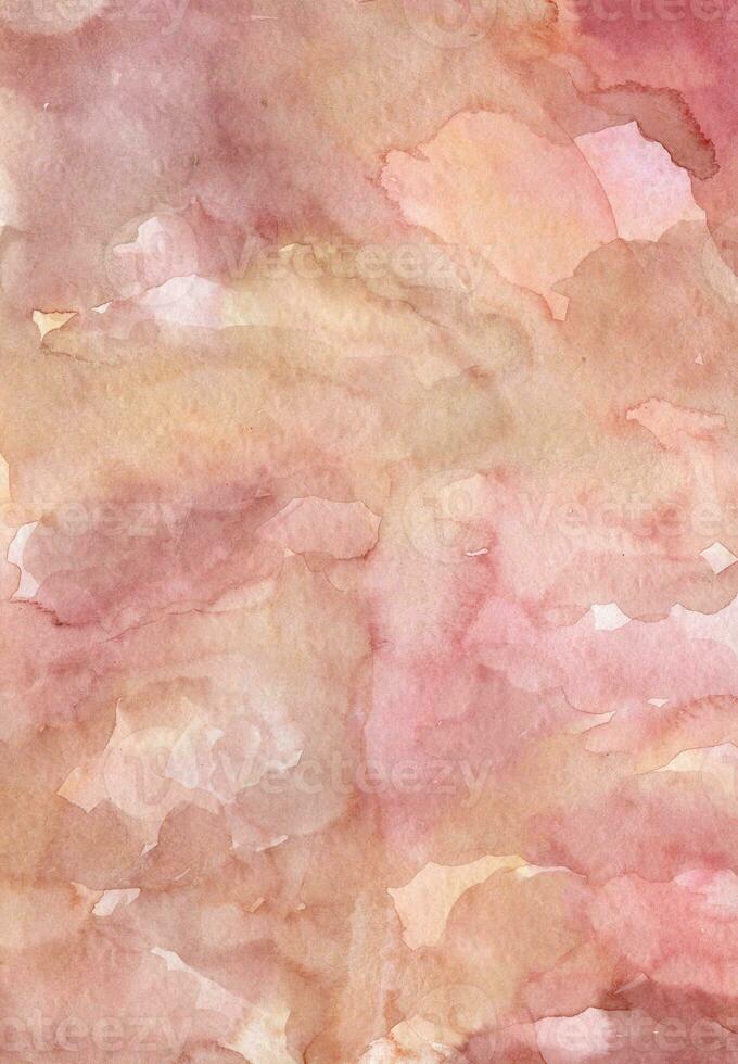 Soft Pink hand-drawn watercolor background photo