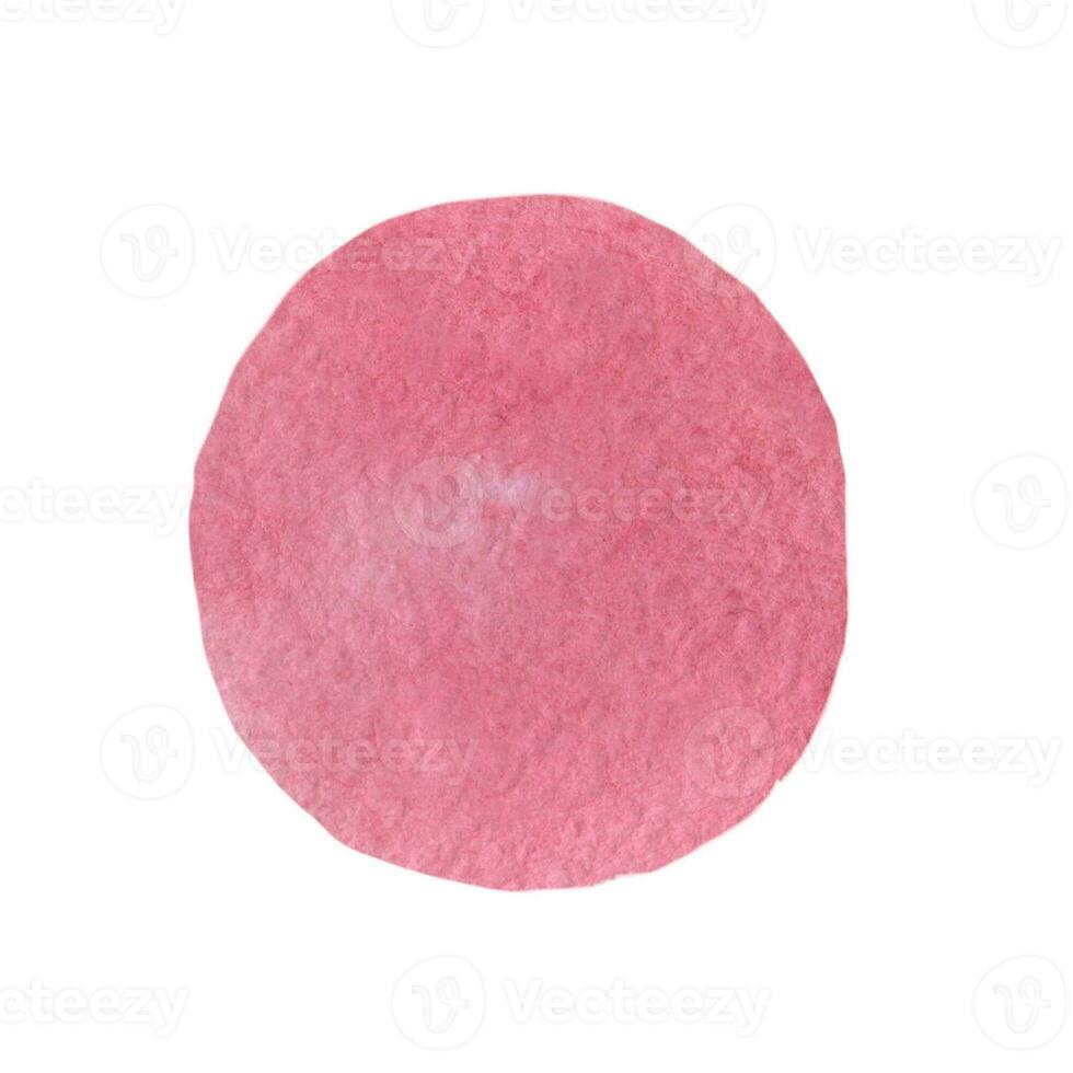 .Pink watercolor circle. watercolor brushstroke or spot photo