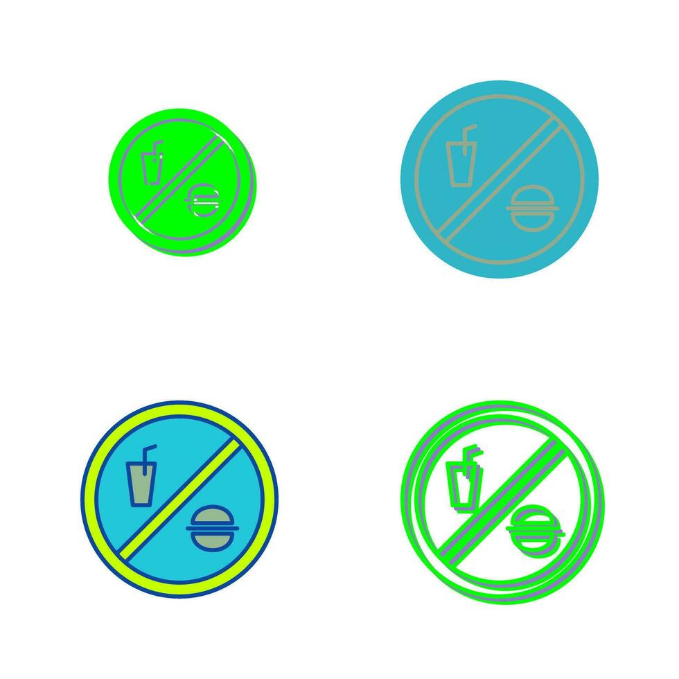 No Food or Drinks Vector Icon