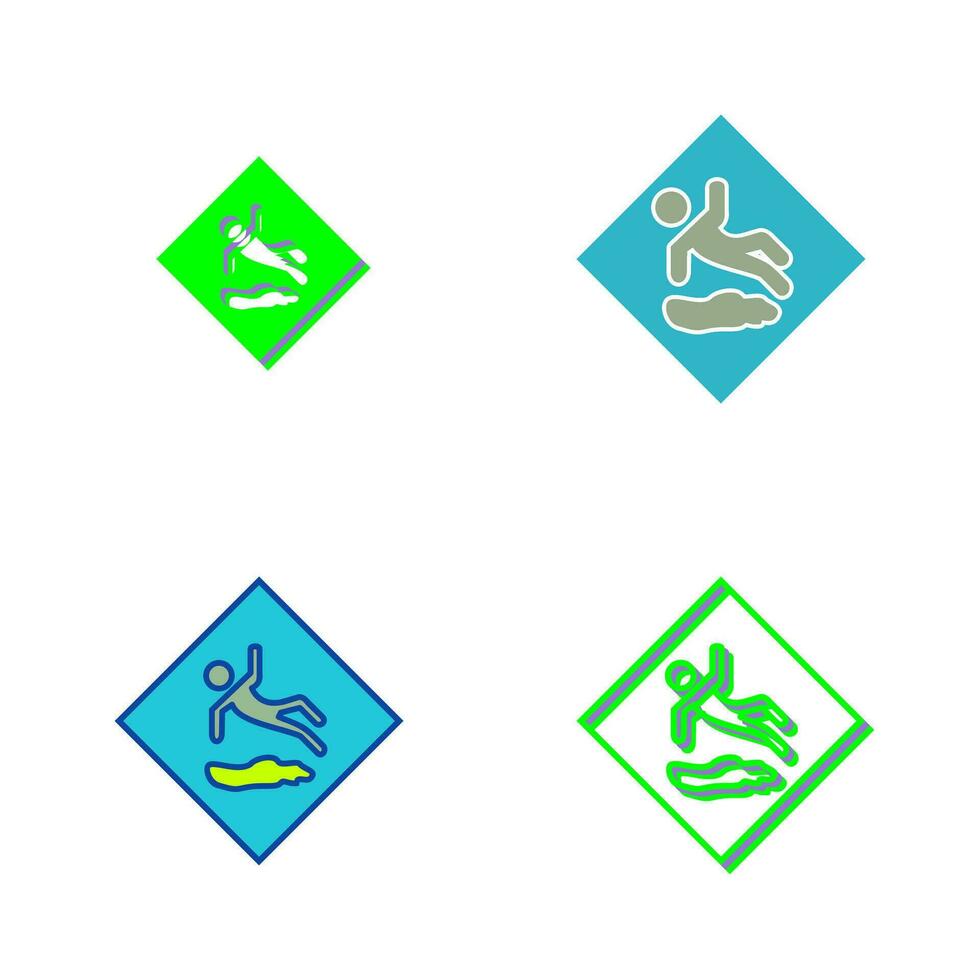 Danger of Slipping Vector Icon