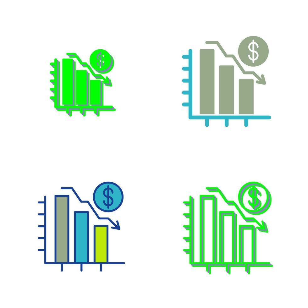 Chart Down Vector Icon