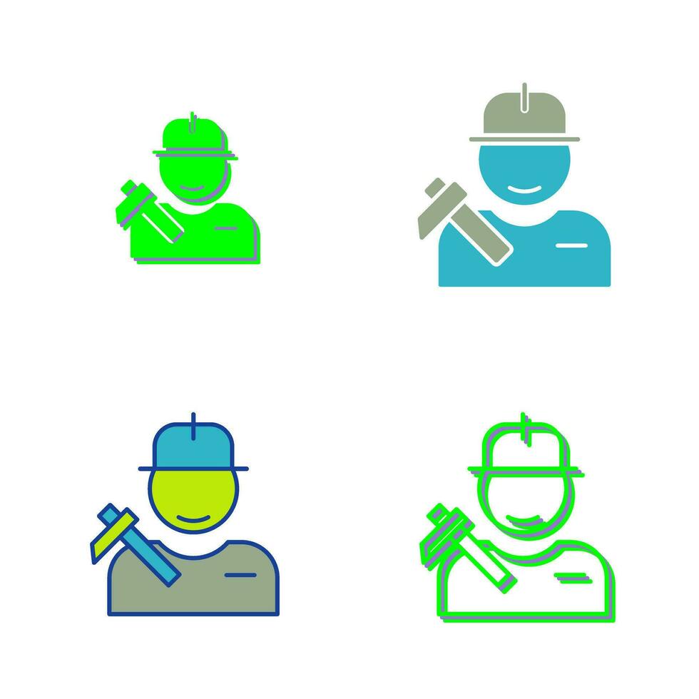 icono de vector de trabajador