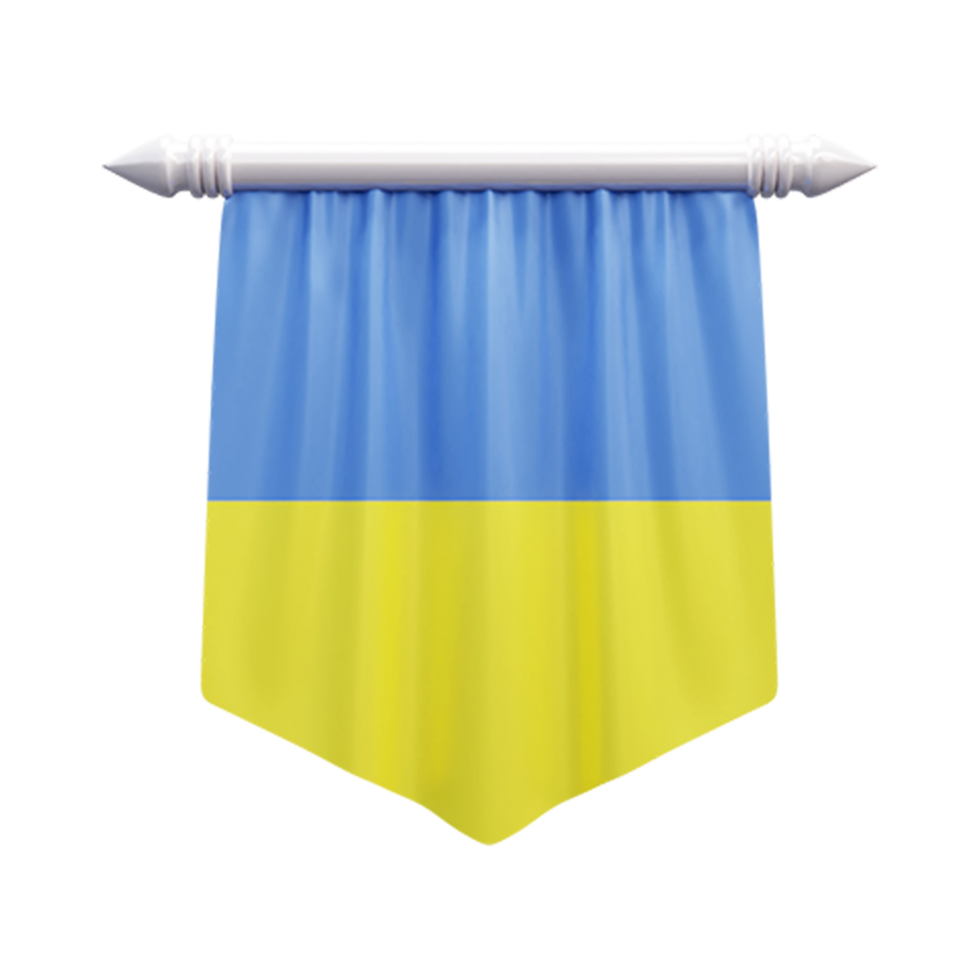 Ukraine national flag set illustration png