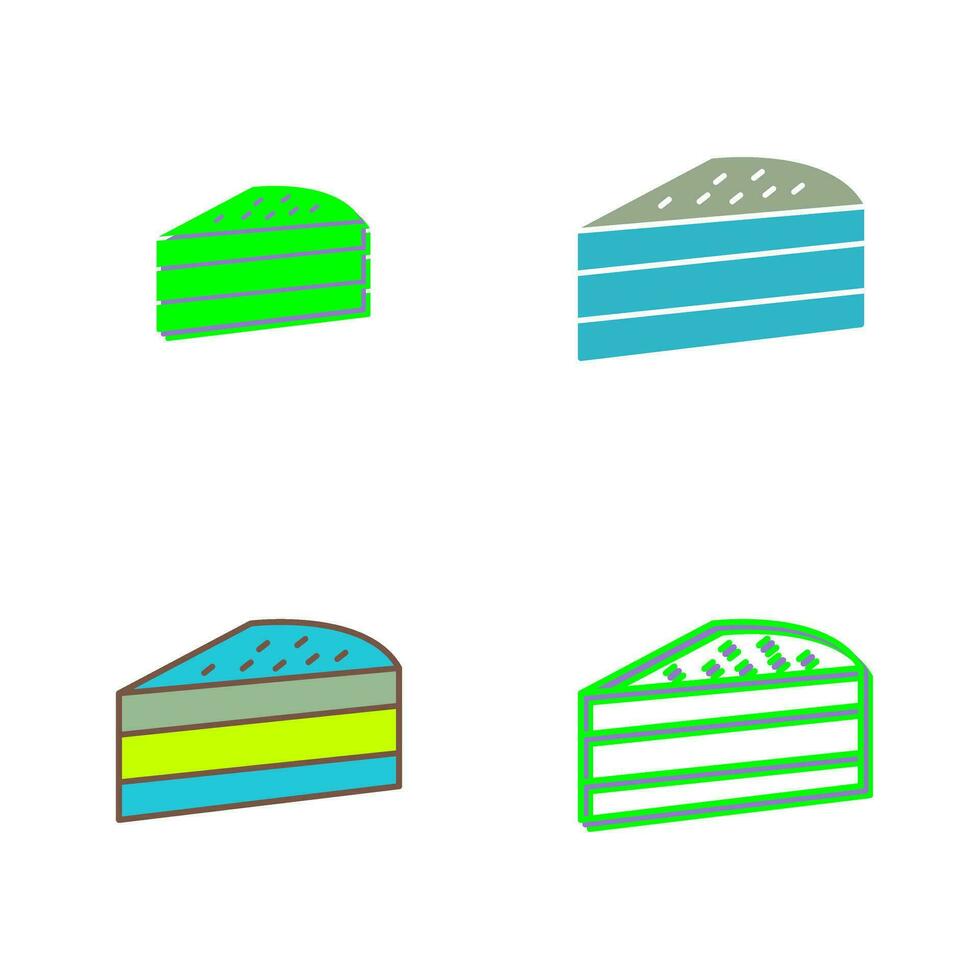 icono de vector de rebanada de pastel