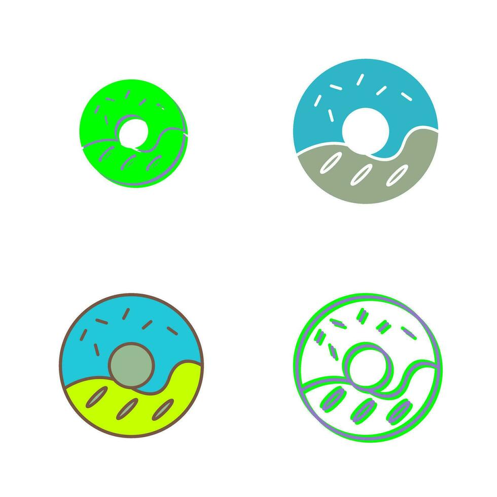 Cream Doughnut Vector Icon