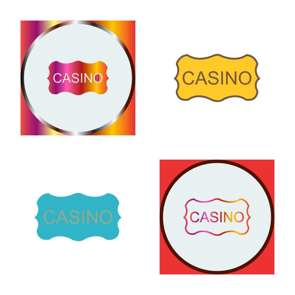 icono de vector de signo de casino