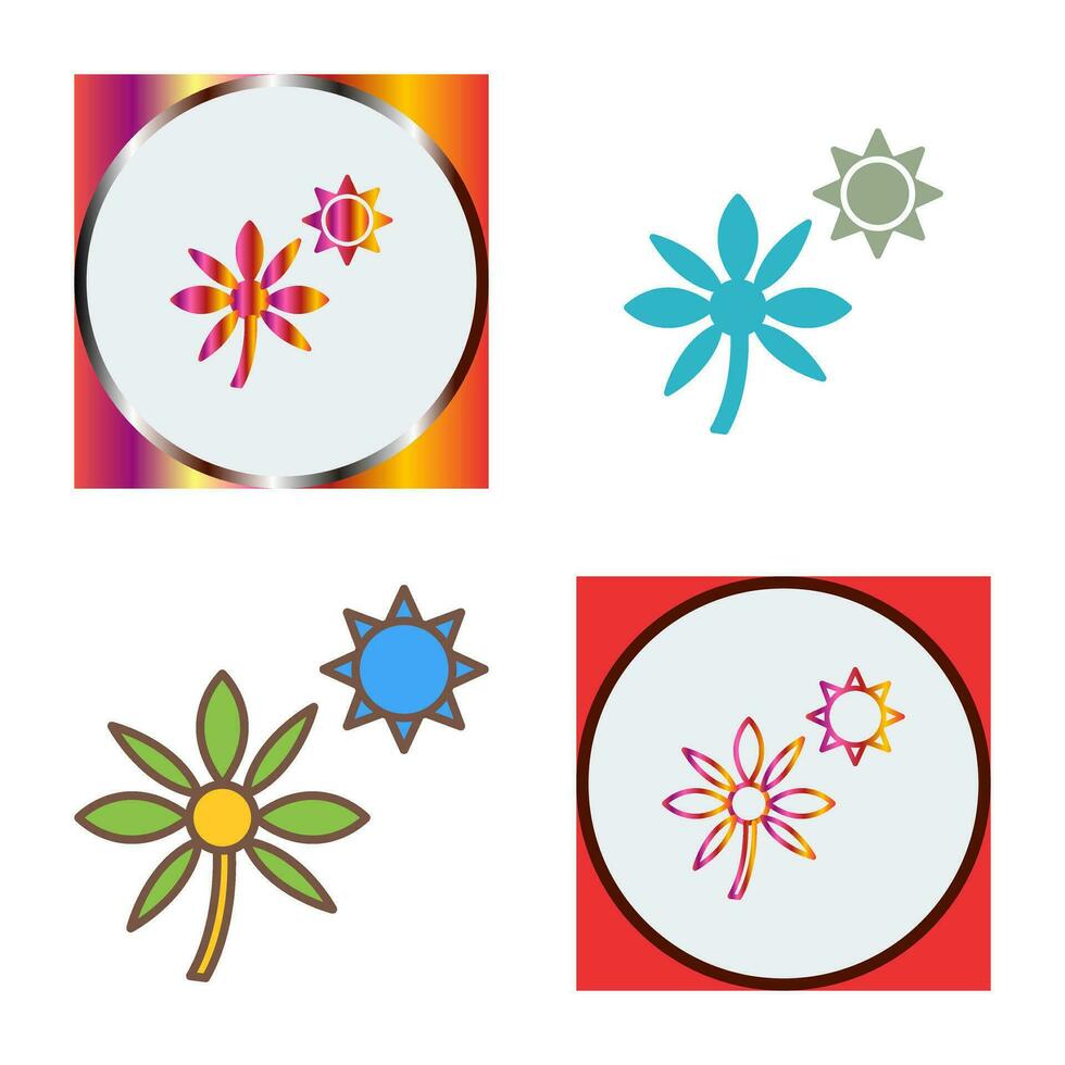 Flower in sunlight Vector Icon