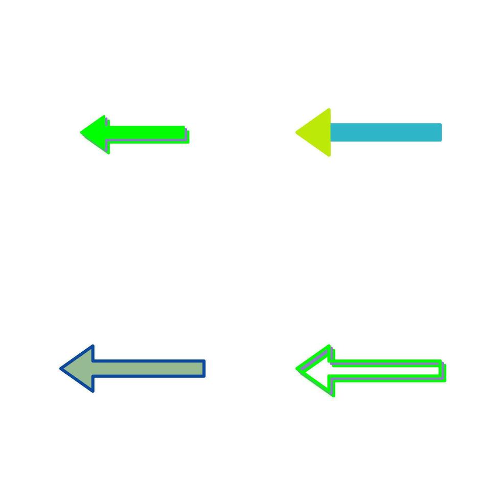 icono de vector de flecha izquierda único