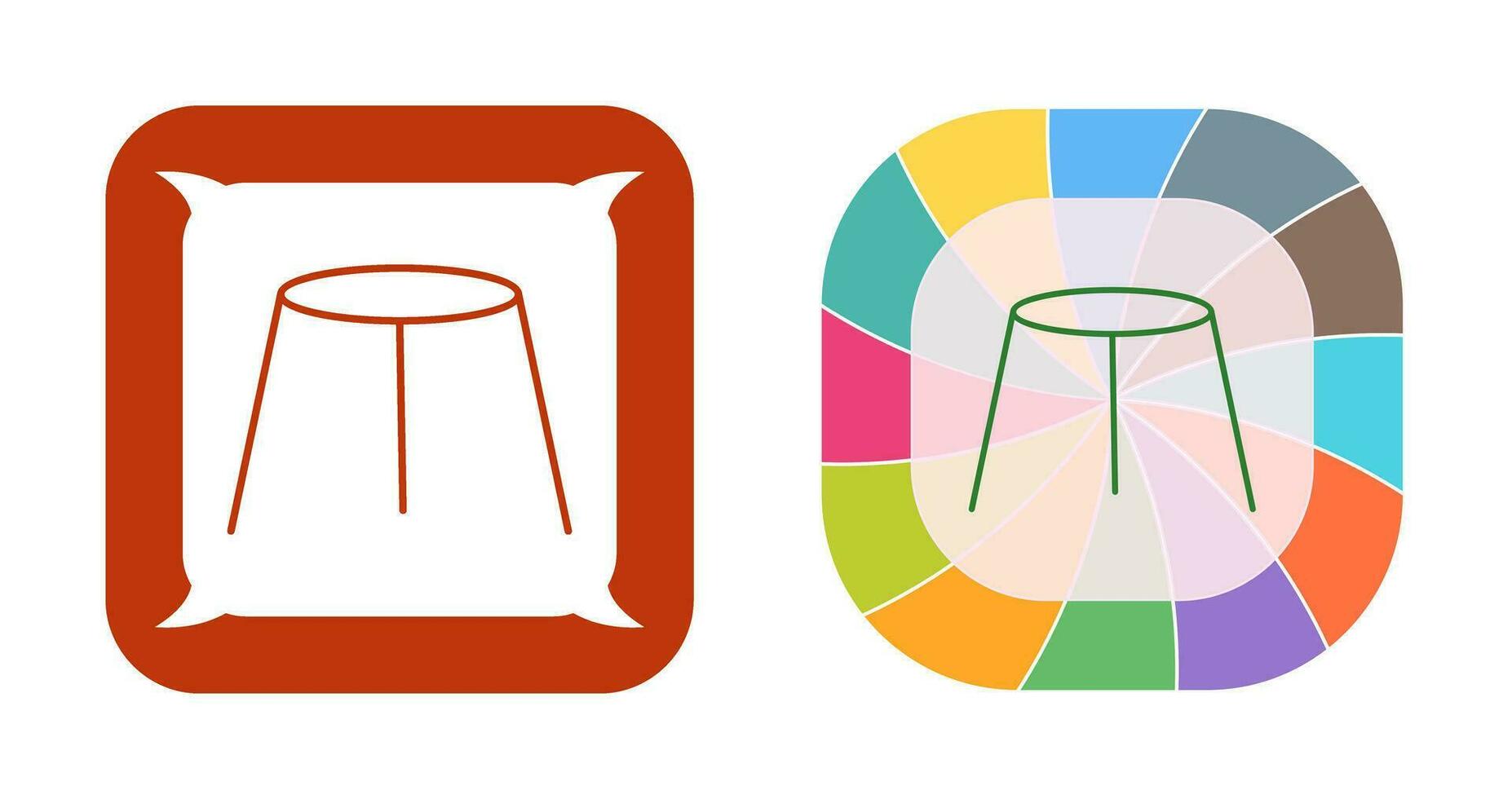 Unique Stool Vector Icon