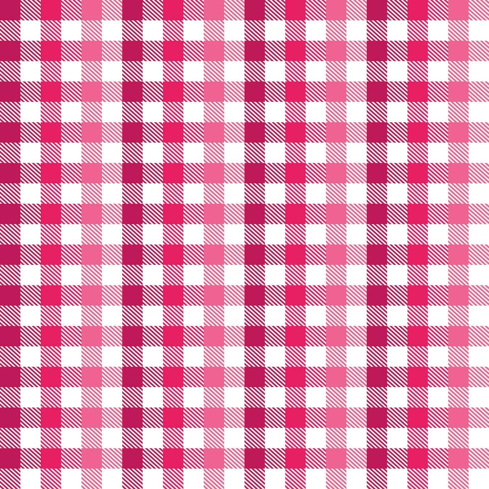 Pink plaid pattern with oblique line inside background. plaid pattern background. plaid background. Seamless pattern. for backdrop, decoration, gift wrapping, gingham tablecloth, blanket. vector