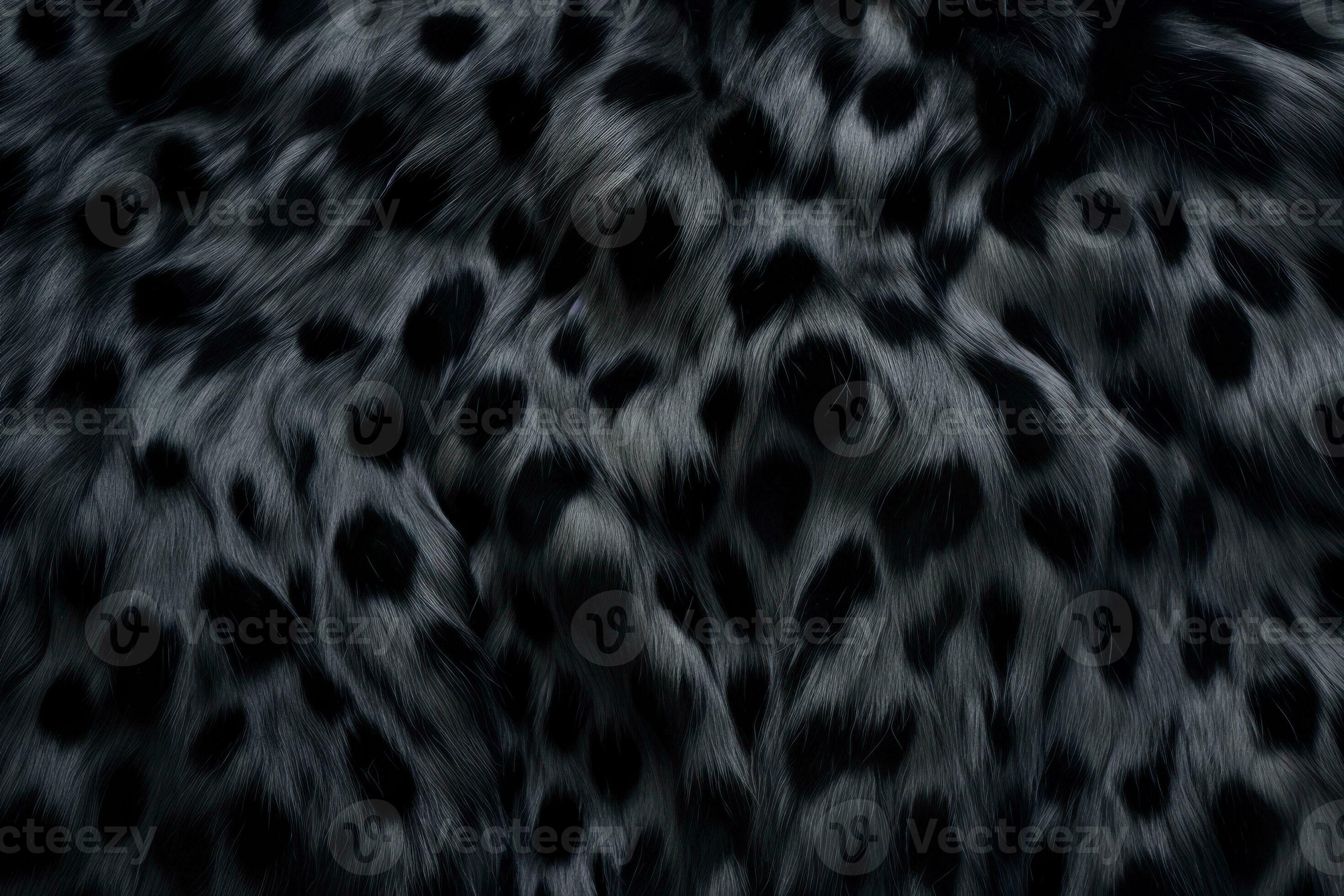 Black panther or puma fur texture. Abstract panther skin design. Black fur with black spots. Fashion. Animal skin. Black leopard. Design element print backdrop textile cover notebook AI generated 2979...
