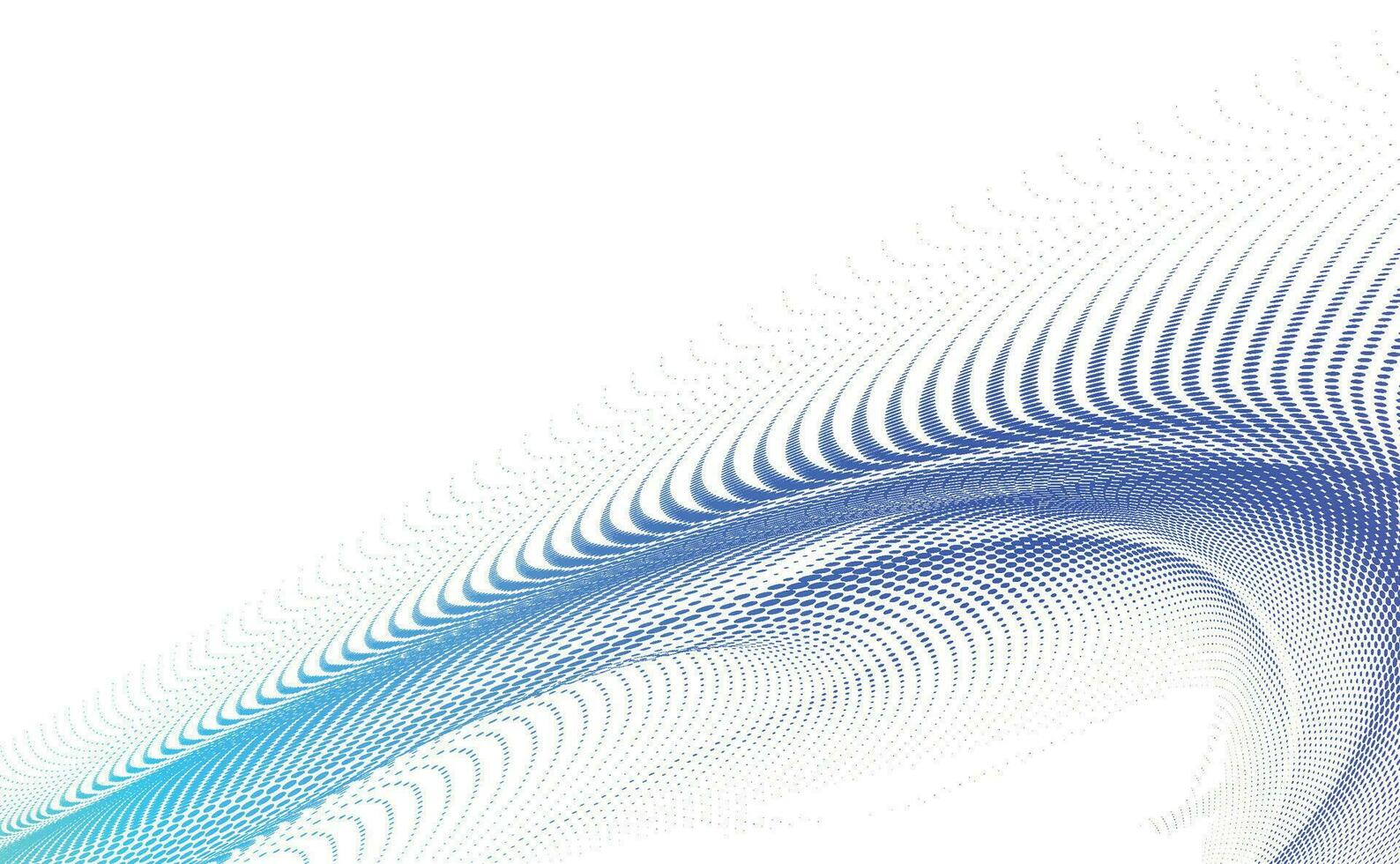 Flowing energy particles, wave of blurred lights. Blurred round lights effect illustration. 3d futuristic technology style. vector