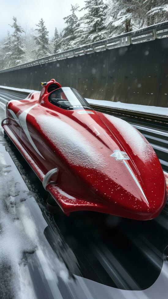 Bobsledding. High-speed rides on slippery tracks photo