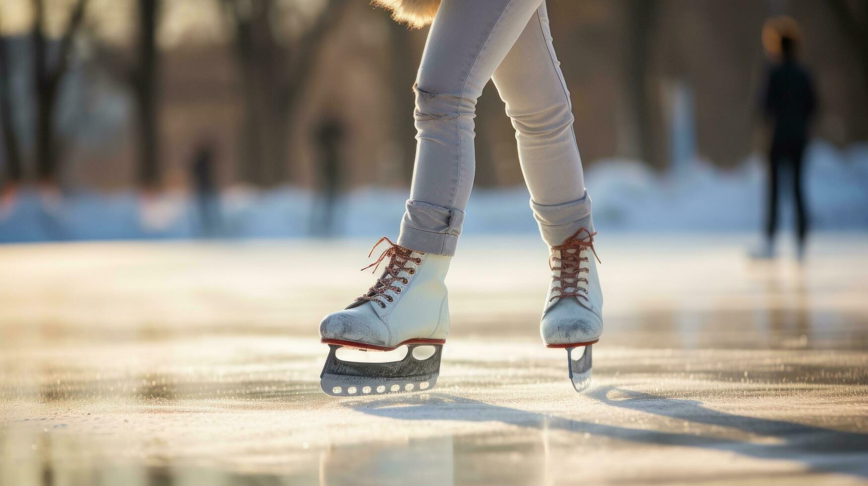 Ice Skating. Elegance and precision on icy surfaces photo