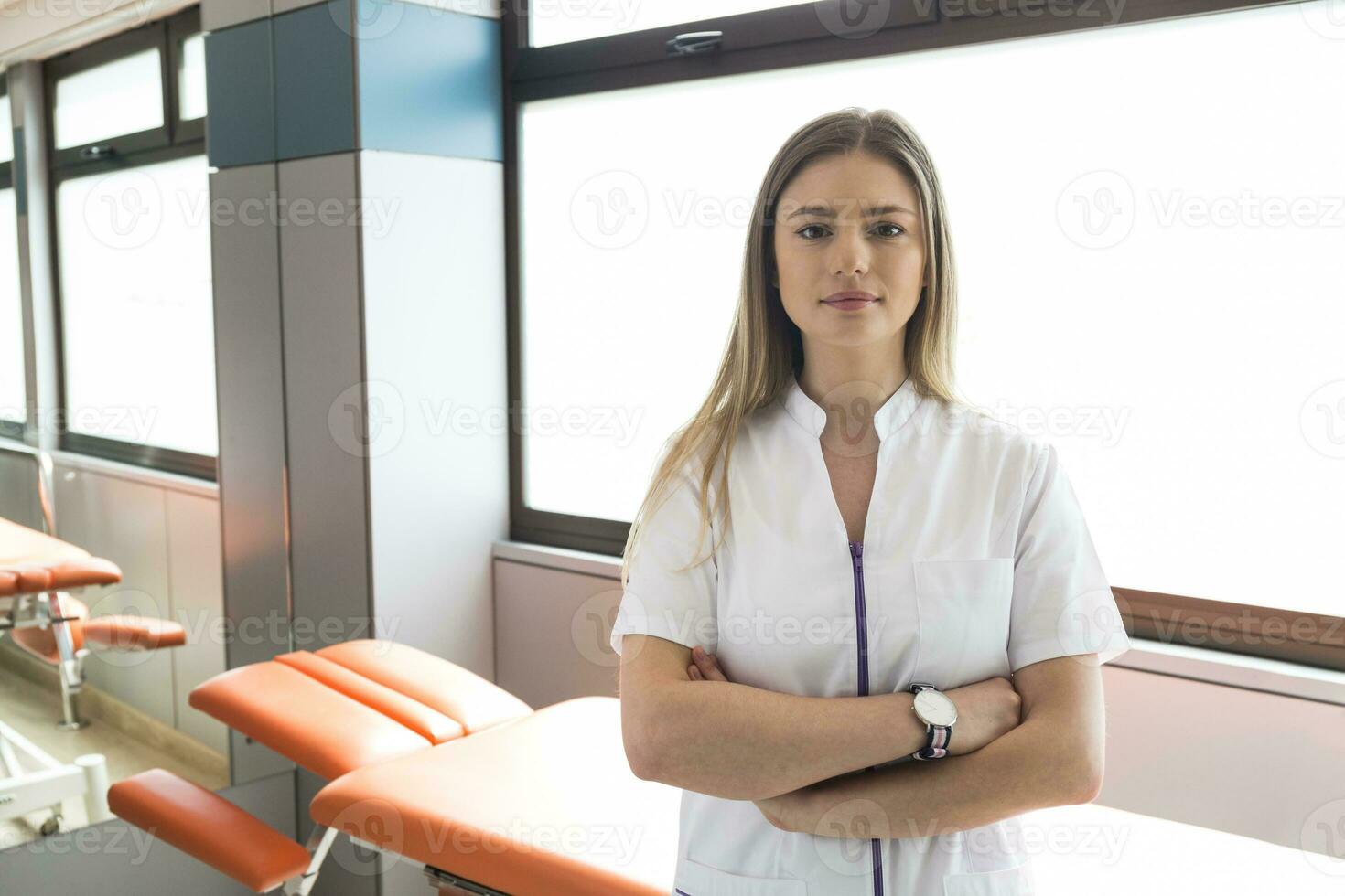 Portrait of female physiotherapist photo