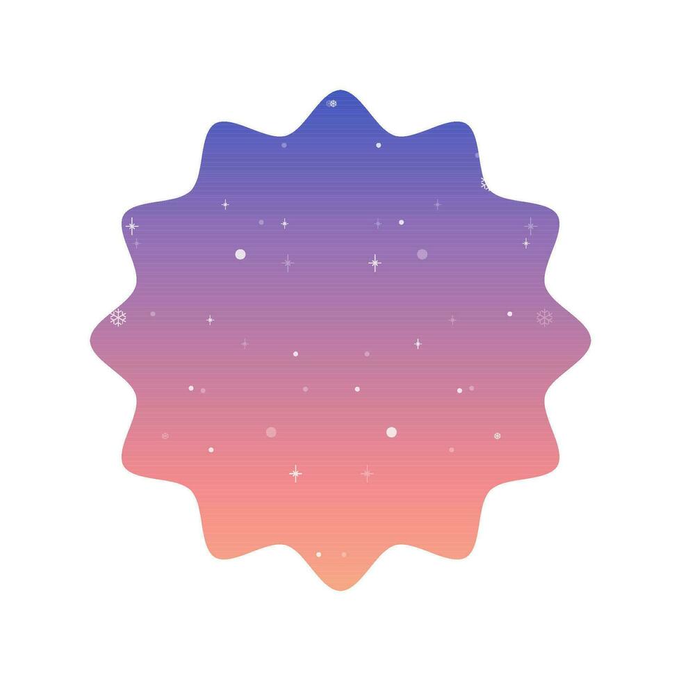 silhouette glittery star frame . Vector illustration gradient