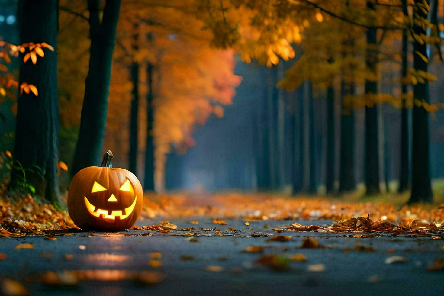 Halloween Wallpaper Ai Generative photo