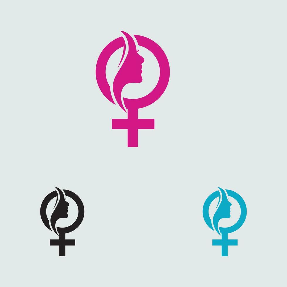 women day logo and symbol vector