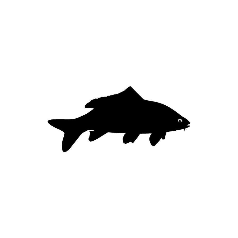 Gold Fish Silhouette, can use for Logo Gram, Art Illustration, Pictogram, Website, Decoration, or Graphic Design Element. Vector Illustration