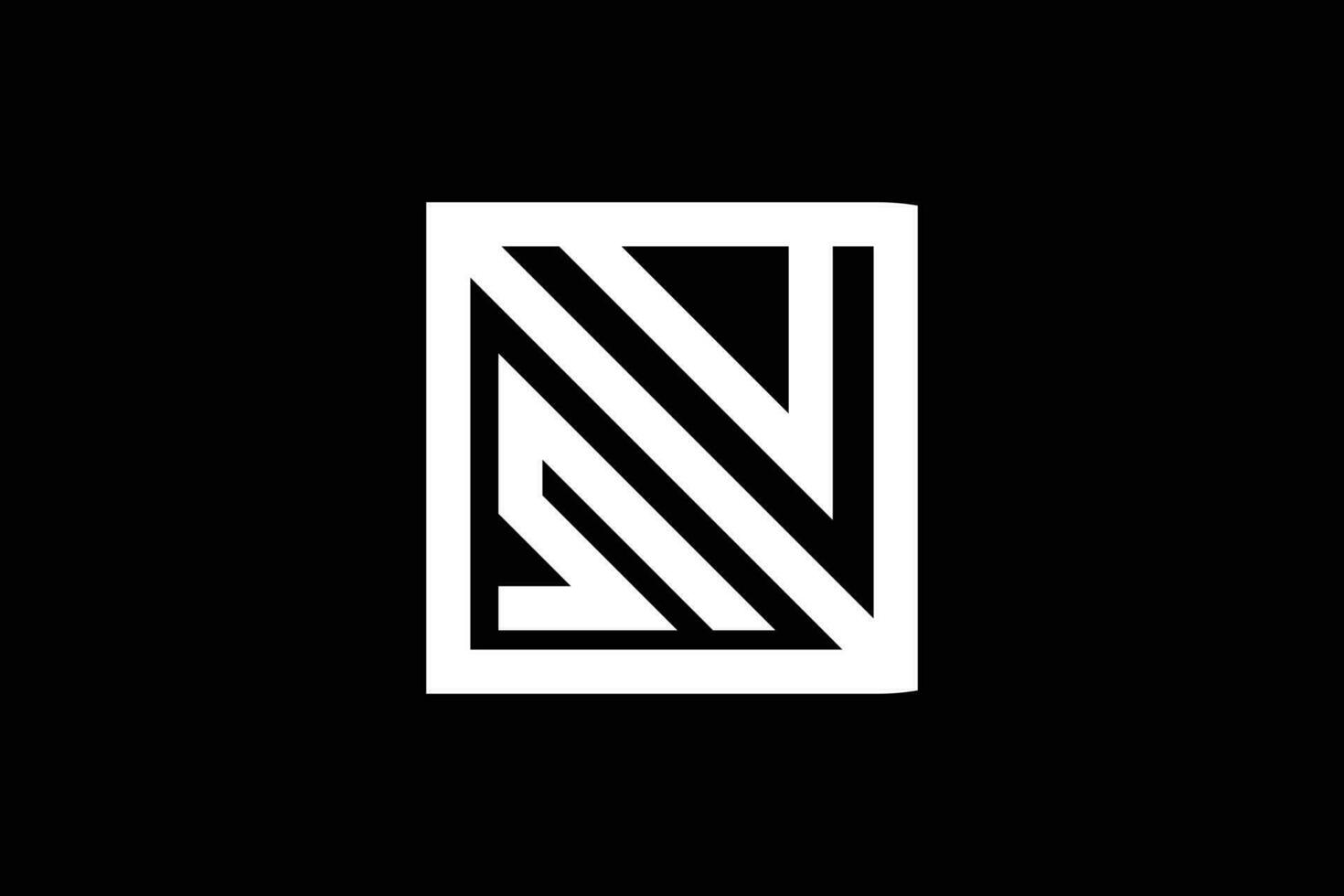 Letter N S trendy vector logo design