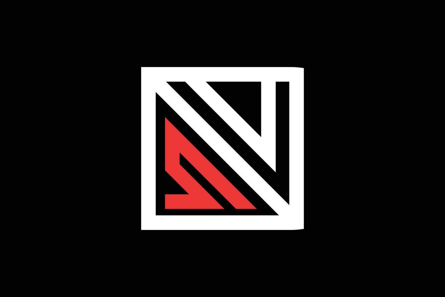 Letter N S trendy vector logo design