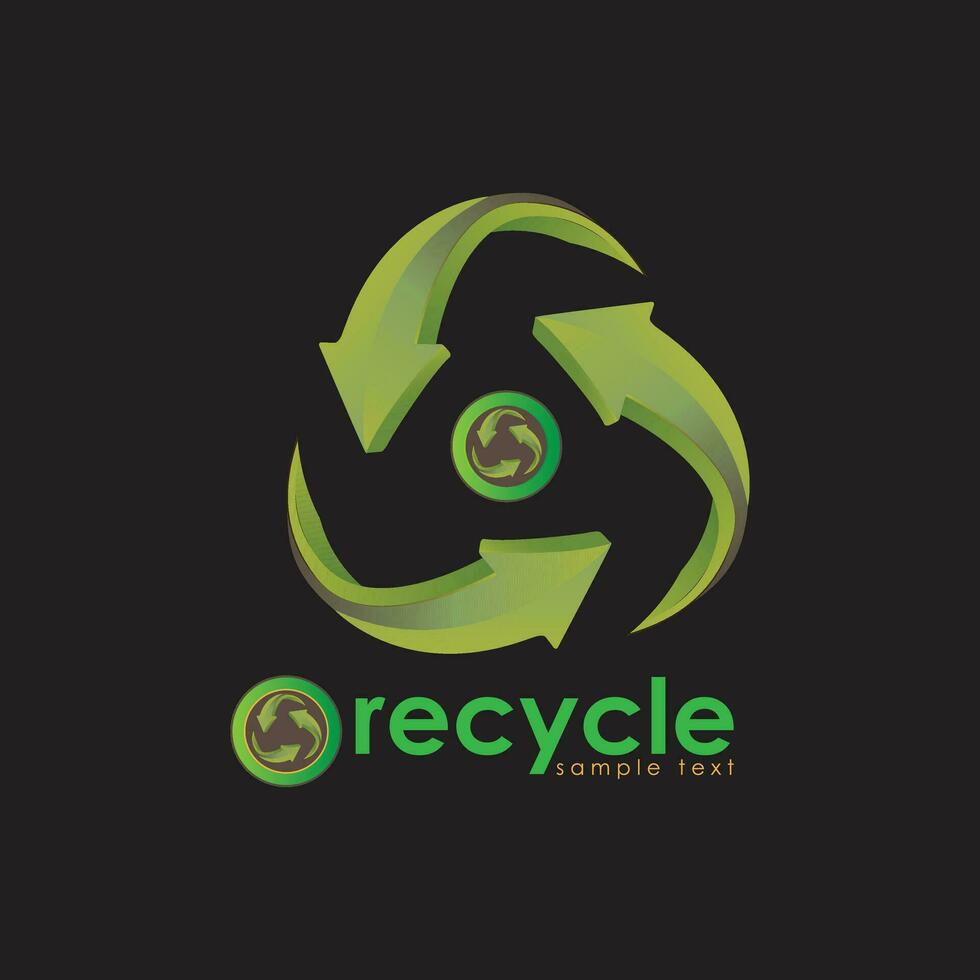 Free vector green recycling signs